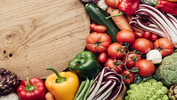 Vegetables in a rustic kitchen